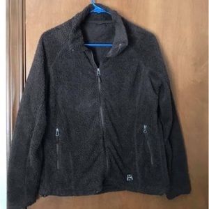 Brown fleece fall jacket